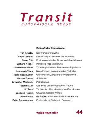 cover image of Transit 44. Europäische Revue